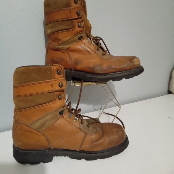 Timberland Tan Leather Boots WOLVERINE - Picture 1 of 2